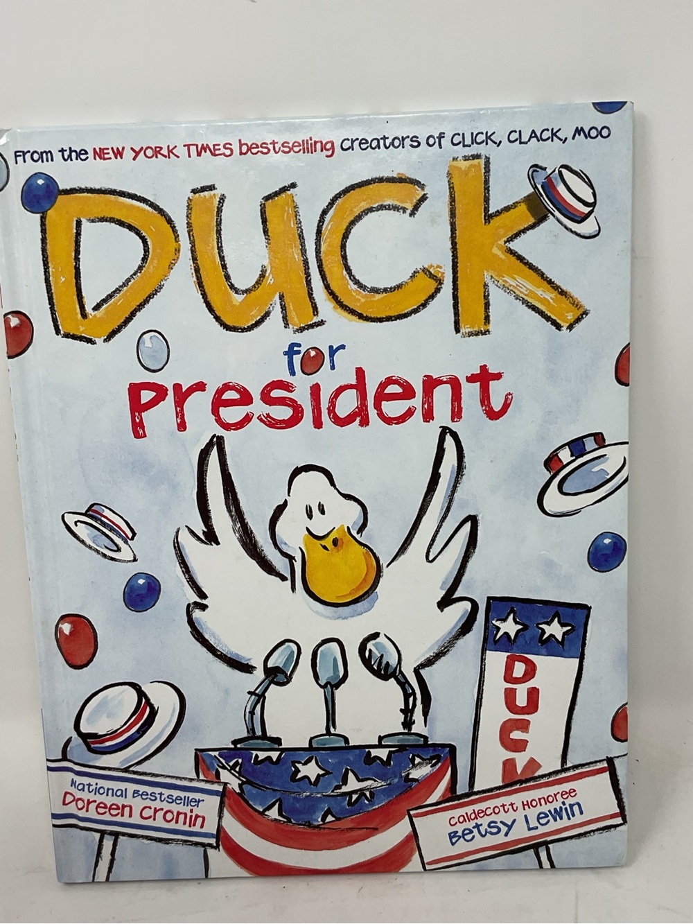 Duck for President Children's Book - White/Yellow Cover